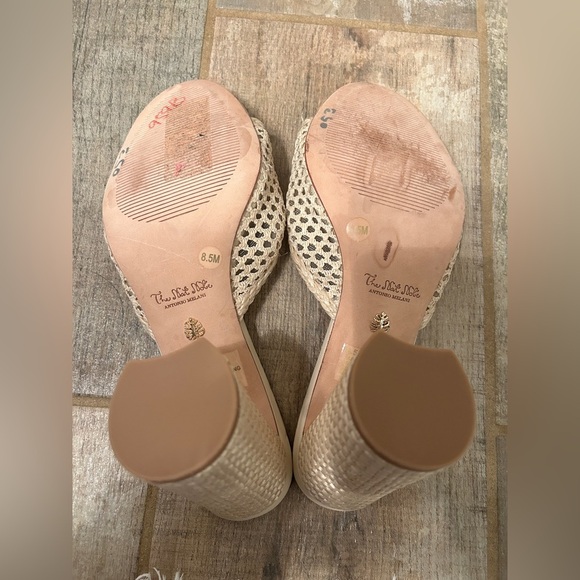 Antonio Melanix The Nat Note Riviera Woven Metallic Slip-On Mules - Picture 7 of 8